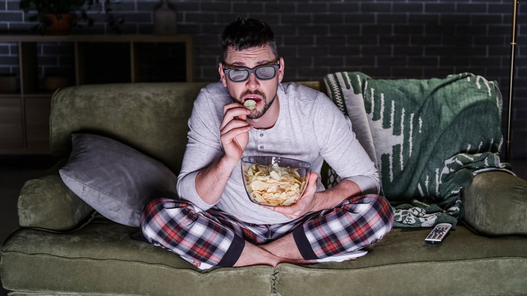 Man watching shows