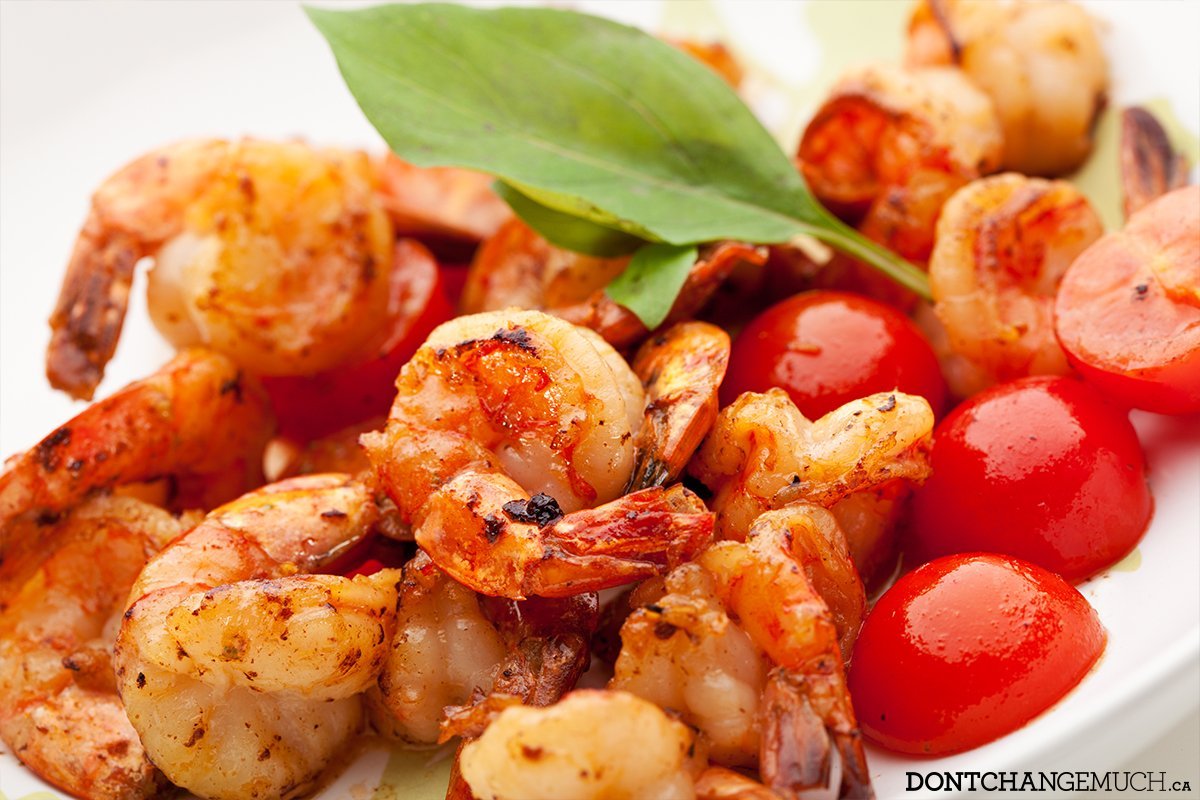 Sweet & Spicy Shrimp With Coconut, Lime & Tomatoes