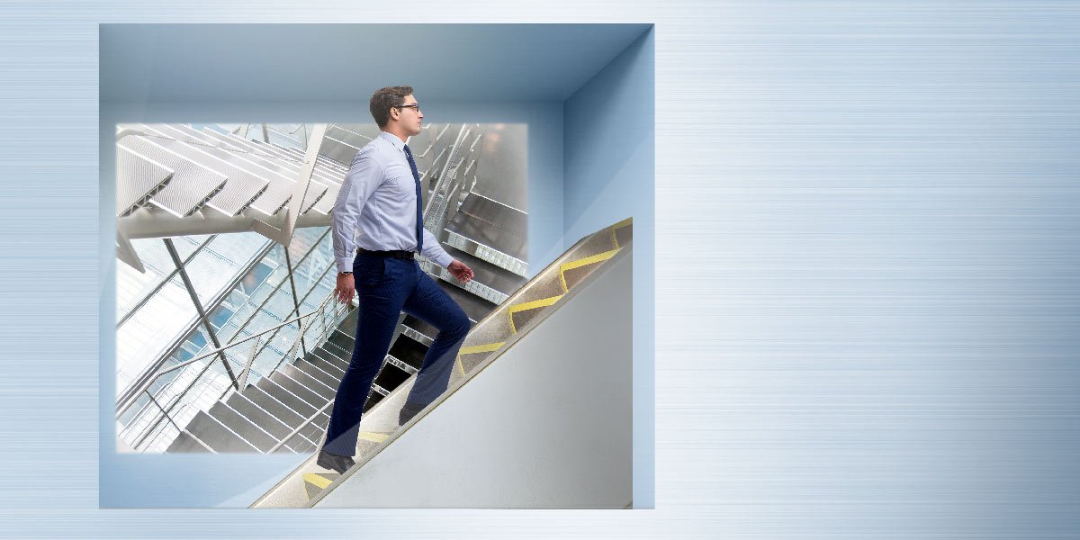 Clone walking up stairs