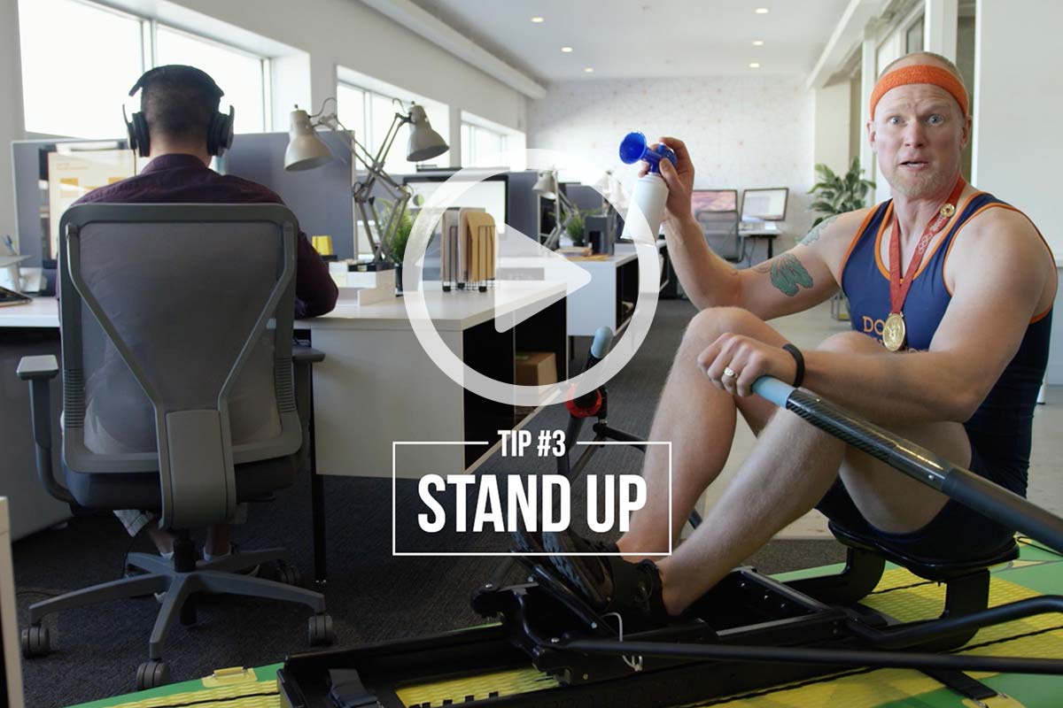 Take a stand at work…and then start walking to get some easy exercise