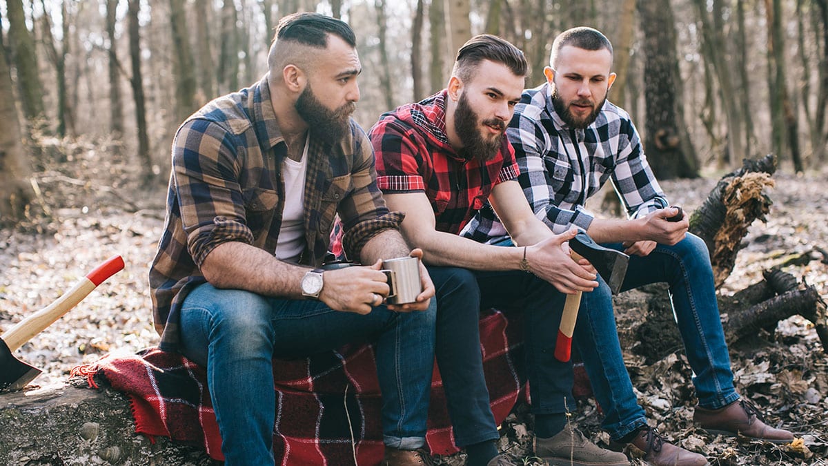 Men talking about mental health