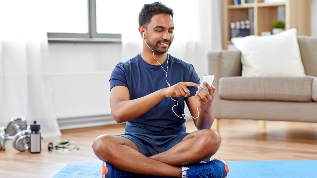 Man listening to music