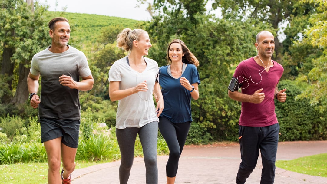 Men jogging