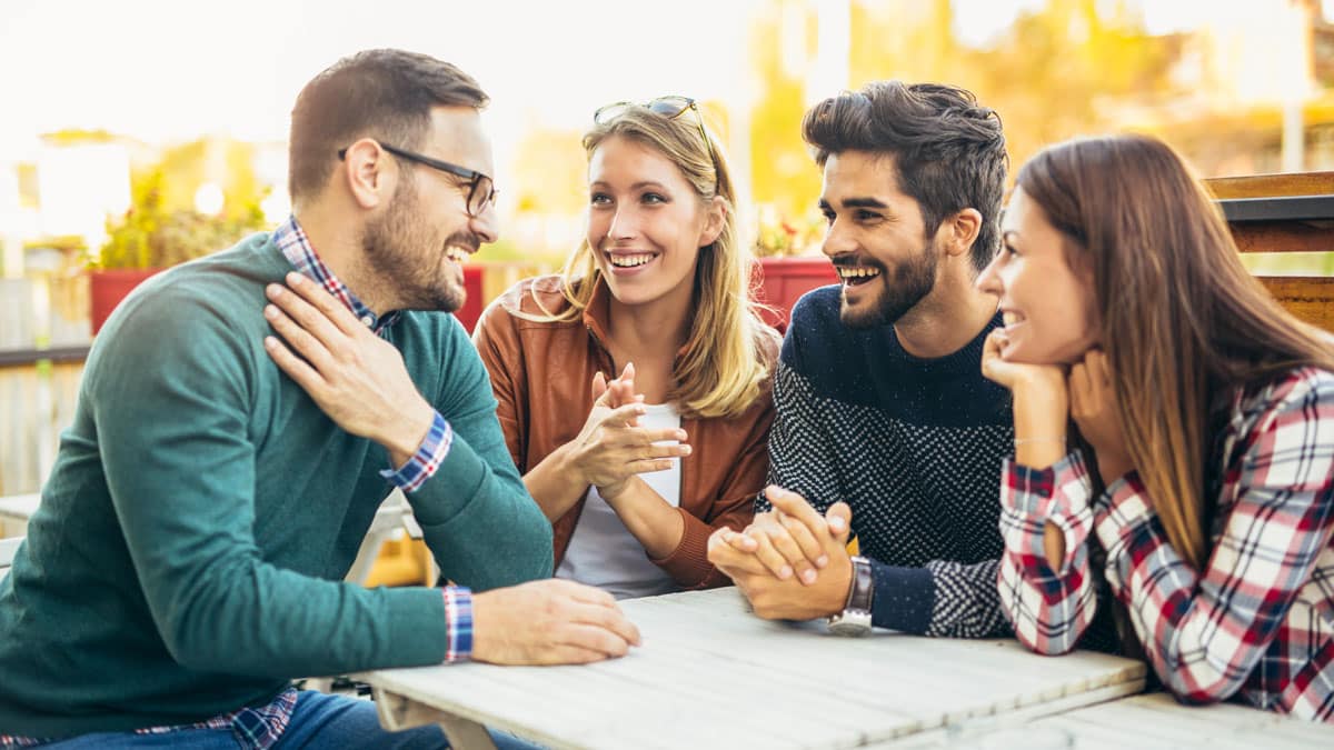 Men socializing