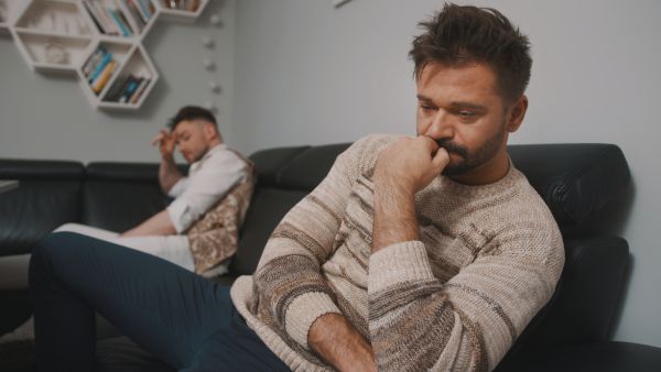two men upset after an argument